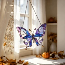 Acrylic Butterfly Solar Absorber, Colorful Glass Window Hanging Decor, Wall Art, Multi-Purpose Indoor/Outdoor Decoration, Unique Gift Idea - G - View 7