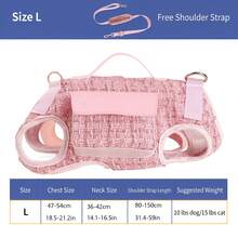 Fashionable Dog & Cat Pet Carrier Bag, Multifunctional Lightweight Horizontal Travel Bag, Crossbody One Shoulder Handheld Dog Walking Bag, Includes Leash, Suitable For Outdoor Use - Multicolor - View 13