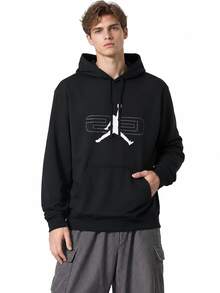 Nike New Men's Sports Knit Breathable Hooded Pullover Sweatshirt - Black - View 1