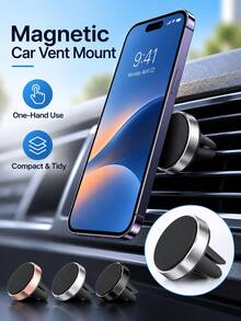 1pc Universal Car Phone Holder, Air Vent Mount, Supports GPS Navigation, Compatible With IPhone And Android Phones, Suitable As Birthday Gift For Family And Friends, Summer Air Vent Phone Holder, Car Accessories - Multicolor - View 1