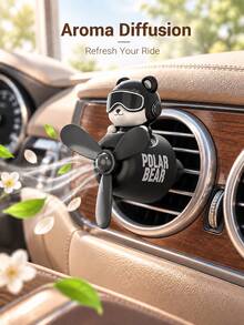Car Air Vent Aromatherapy Clip, Cute Cartoon Pilot Car Diffuser With Rotating Propeller Air Vent Fan, Essential Oil Car Fragrance Diffuser Aromatherapy Decor, Car Interior Decoration Accessory, Cute Gift For Women And Men - A - View 6