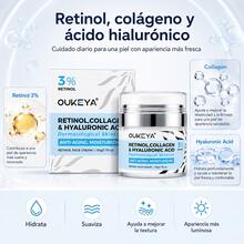 OUKEYA Crema Facial con Retinol, Niacinamida, Ácido Hialurónico, Vitamina E y Péptidos, Hidratante Antiedad para Rostro, Piel Suave y Firme, Uso Diario, 50 g - Crema facial de retinol 50 g - Ver 2