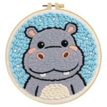 DIY Punch Needle Embroidery Starter Kit, Includes Punch Needle, Yarn, Instructions, Embroidery Hoop And Pre-Printed Fabric (Cat/Panda/Dog), Creative Handmade Wall Decor Or Gift, 2D Printed Punch Needle Embroidery Beginner Set, 20x20cm (7.87x7.87in) - A - View 16