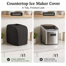 Desktop Ice Maker Cover, Heavy Duty 300D Oxford Fabric Portable Ice Maker Cover, Suitable For Desktop Ice Maker, Universal Kitchen Appliance Storage And Protection Cover, Suitable For Home, Bar, RV, Office, Kitchen Countertop, Cabinet, Storage Room And Daily Appliance Organization - Black - View 5
