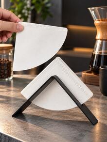 Pour Over Coffee/V-Shaped Durable 430 Stainless Steel/Coffee Filter Paper Holder/Storage Box/Coffee Bar Storage Rack - View 2