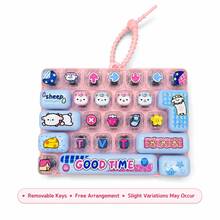 Mini Keyboard Clicker Fingertip Toy Keychain, 26-Key Multi-Button Stress Relief Toy, Portable Desktop Gadget And Bag Charm, Suitable For Office, Travel, Birthday And Christmas Gifts - Multicolor - View 16