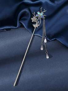 2PCS Bow & Floral Starry Sky Print Vintage Bohemian Elegant Palace Style Zinc Alloy Bridal Hair Sticks Suitable For All Seasons - Multicolor - View 14