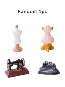8/4/1pc Mini Vintage Sewing Tool Creative Resin Ornament, Classic Model Accessory; Resin Craft Decoration, Dollhouse Landscape Decor, Small Desktop Ornament - A - View 9