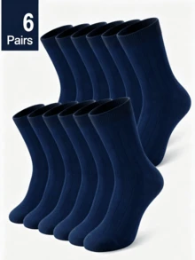 3/6 Pairs Men's Thin Comfortable Casual Mid-Calf Socks, Elastic Breathable Fabric For Spring/Summer, Suitable For Running, Workout - Multicolor - View 7