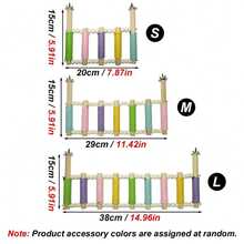 1pc Colorful Parrot Climbing Ladder Bird Toy, Sturdy Cage Perch, Climbing Perch Bird Toy, Suitable For Budgies, Cockatiels, Parrots Exercise Enrichment Decor, Bird Cage Accessories - View 8