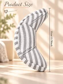 1Pc Universal Soft Striped Car Seatbelt Headrest/Neck Pillow-Comfortable And ; Provides Support For Daily Commutes And Long-Distance Road Trips, Ensuring A Comfortable Driving Experience; Car Interior And Seat Accessory. - Multicolor - View 7