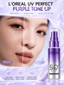 L’Oreal Paris L'Oreal Sunscreen & Primer 15ml/30ml, Improves Dullness, Lightweight & Non-Sticky, 2-In-1 Sun Protection & Makeup Base, Daily Skincare - Olay's New Multi-protection Beauty Purple Makeup Base - View 10