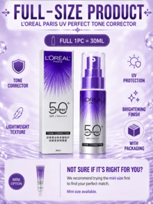 L’Oreal Paris L'Oreal Sunscreen & Primer 15ml/30ml, Improves Dullness, Lightweight & Non-Sticky, 2-In-1 Sun Protection & Makeup Base, Daily Skincare - Olay's New Multi-protection Beauty Purple Makeup Base - View 5