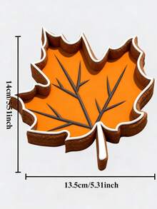 1pc Maple Leaf Jewelry & Key Storage Tray For Living Room, Bedroom, Entryway - Multicolor - View 4