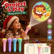 32 Patterns & 4 Cards Projection Flashlight - Imagination Inspiring, Suitable For 3-12 Years Old Children (Some Accessories Randomly Sent) - Multicolor - View 7