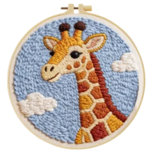 DIY Punch Needle Embroidery Starter Kit, Includes Punch Needle, Yarn, Instructions, Embroidery Hoop And Pre-Printed Fabric (Cat/Panda/Dog), Creative Handmade Wall Decor Or Gift, 2D Printed Punch Needle Embroidery Beginner Set, 20x20cm (7.87x7.87in) - A - View 18