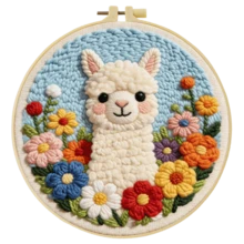 DIY Punch Needle Embroidery Starter Kit, Includes Punch Needle, Yarn, Instructions, Embroidery Hoop And Pre-Printed Fabric (Cat/Panda/Dog), Creative Handmade Wall Decor Or Gift, 2D Printed Punch Needle Embroidery Beginner Set, 20x20cm (7.87x7.87in) - A - View 19