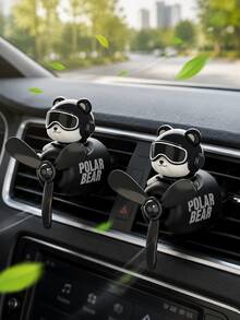 Car Air Vent Aromatherapy Clip, Cute Cartoon Pilot Car Diffuser With Rotating Propeller Air Vent Fan, Essential Oil Car Fragrance Diffuser Aromatherapy Decor, Car Interior Decoration Accessory, Cute Gift For Women And Men - A - View 8