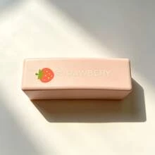 Soft & Moist Strawberry Milk Bar Slow Rebound Butter Stick Squeeze Toy, Stress Relief Desk Decor, Birthday/Valentine's Day Gift - Baby Pink - View 7