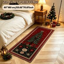 1pc Christmas Beautiful Pathway Cute Christmas Gingerbread House Decorative Rug, Red Cute Floor Mat, Decorative Rug, Bedroom Decor, Small Rug, Rug, Home Decor, Living Room Rug, Living Room Small Rug, Bedroom Rug, Living Room Home Decor, Outdoor Rug, Washable Rug - Multicolor - View 4