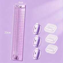 1pc Multifunctional A4 Dual-Direction Paper Cutter, Portable Manual Paper Trimmer With Ruler, Perfect For Office, School And Study Use - Multicolor - View 14