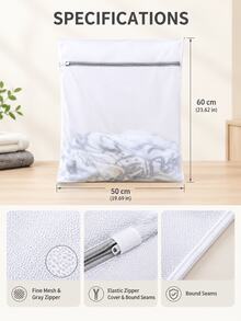 SMEGGEMS 3pcs XXL Fine Mesh Laundry Bags, High-Quality Zipper Design, Suitable For Delicate Clothing, Underwear And College Dorm Essentials, 19.69x23.62 Inches, Laundry Bags - View 13