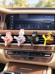 Car Air Vent Aromatherapy Clip, Cute Cartoon Pilot Car Diffuser With Rotating Propeller Air Vent Fan, Essential Oil Car Fragrance Diffuser Aromatherapy Decor, Car Interior Decoration Accessory, Cute Gift For Women And Men - A - View 3