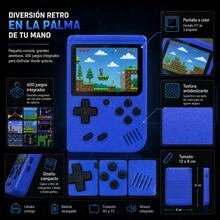 Retro 400-In-1 Portable Video Game Console, Mini Pocket Console With Color Screen And Rechargeable Battery, AV Connection For TV Play, Birthday Gift For Kids And Adults (Cables Included) - Blue - View 6