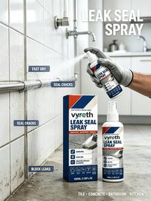 Waterproof Sealing Repair Spray Kitchen Bathroom Tile Gap Anti-Seepage Leakage Quick Dry Waterproof Spray For Repairing Home Water Leaks Gaps, Providing Reliable Waterproofing Suitable For Concrete, Asphalt And Other Multiple Base Surfaces No Professional Skills Required To Operate, Providing Reliable Waterproof Protection For Home Household Essential Convenient Fast Time-Saving Effort-Saving Practical Gift For Family And Friends On Holidays Christmas Halloween - A - View 1