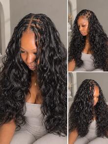 Y WIGS 55g Miracle Knots Feather Crochet Human Hair For Boho Braids Body Wave Lightweight Reusable 100% Remy Human Crochet Hair Extensions 55 G/ Bundle 14-22 Inch DIY Protective Style For Women Seamless Natural Color Can Be Dyed And Permed - SNatural - View 4