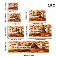 1pc Dish Drying Mat, Coffee Machine Pad, Autumn Red Leaf Pattern Countertop Absorbent Mat, Multi-Scene Universal Desktop Protector, Suitable For Thanksgiving & Autumn Atmosphere, Apple & Pumpkin Elements, Practical & Decorative, Multi-Purpose Drying Mat, Home Gift, Tabletop Decor - XYLSD-1107 - View 14