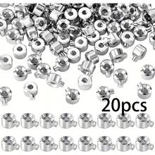 20/50pcs Copper Crimp Beads Spacer Beads End Caps/Bead Caps Terminal Accessories, Suitable For Handmade Bracelets, Necklaces, Earrings, Keychains, Anklets And Other Jewelry Making, Can Be Used As Decorative Crimping Beads In Jewelry Crafting - Cylindrical - View 12