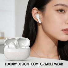 Tai nghe Bluetooth TWS nhẹ, thiết kế đeo trong tai công thái học, tích hợp micro, thời gian phát nhạc pin dài, hộp sạc di động, tương thích với điện thoại Android và iOS - Xem 4