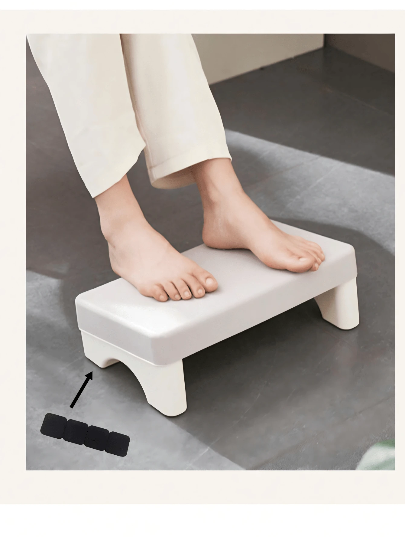 1PC Office Under Desk Footrest With 4 Foot Pads, PP Material Foot Rest Gadget, Non-Slip Bottom, Perfect Fit, Relieves Fatigue From Long Sitting, Foot Stool Leg Support Pedal