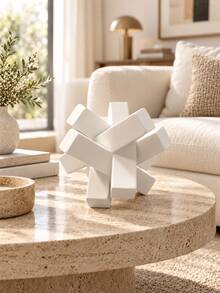 1pc Abstract Geometric Knot Sculpture, Modern Minimalist Decorative Object, Contemporary Tabletop Ornament For Living Room, Coffee Table, Bookshelf, Entryway, Office Desk, Shelf Decor, Housewarming Gift - 1PC - View 10
