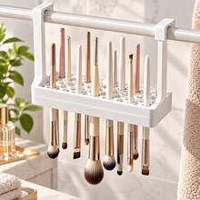 1PC Random Color Silicone Makeup Brush Holder & Drying Rack, Multi-Size Cosmetic Brush Organizer Stand For Makeup, Nail Art & Painting Brushes, Space-Saving Vanity Storage For Bathroom, Bedroom & Dressing Table - Multicolor - View 8