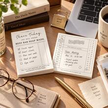 Vintage American Style Memo Pad 50 Sheets/Pack "Endless Wait" Series Portable Memo Notepad INS Style Creative Scrapbook Diary DIY Decoration Base Paper - one-size - View 8