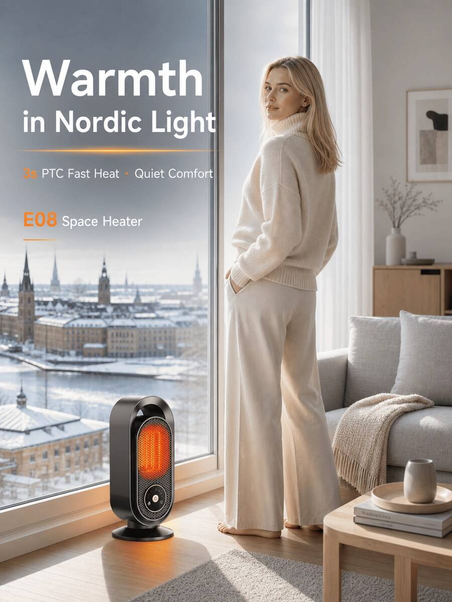 SMEGGEMS New Portable Fast Heating Electric Heater - Black - View 1