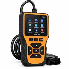 V516 OBD2 Silicone Button Scanner Car Diagnostic Tool 8 Functions Engine Fault Code Reader Clear DTC Real-Time Data Stream O2 Sensor Test I/M Readiness Mode 6 Vehicle Information Car Repair Tool - Orange - View 1