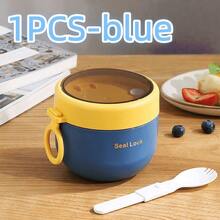 1 600ml Soup Cup, Breakfast Bowl, Portable Milk Soup Pot, Student Work Fresh-Keeping Bowl, Small Lunch Box, Suitable For Students And Office Workers. - Multicolor - View 12