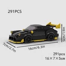 MIKEMENG White/Black/Yellow MOC Supercar Racing Classic Building Block Car Model Toy Set, Educational Creative Toy For Children, DIY Assembleable Car Model Kit For Adults, City Tech Champion Cup Series, Suitable As Birthday, Halloween, Christmas Gift For Boyfriend, Husband, Kids, And Home Collection & Decoration - Model - View 15