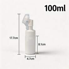 Empty Foam Soap Dispenser, Facial Cleansing Foam Bottle With Hand Cleaning Brush, White - View 13