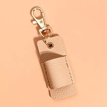 1pc Portable Keychain Pen Holder, Pen Clip PU Badge Pencil Case Pen Bag With Clip, Can Hold Badges, Pen Holder, Keychain Gift, Suitable For Women - Multicolor - View 14