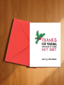 1pc Fun Rudolph Christmas Card (With Envelope) - Perfect Gift For Friends, Family And Colleagues - A Unique Holiday Greeting Gift - C - View 15