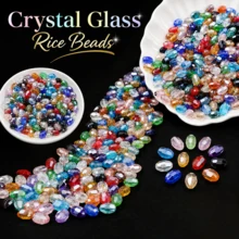 100pcs 4*6mm AB Color Austrian Crystal Glass Seed Beads DIY Jewelry Making Supplies For Necklace Bracelet - AB Crystal Glass Seed Beads - View 1