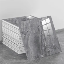 22 Pcs Anti-Marble Tile Wallpaper-Easy To Apply And Remove, Peel And Stick, Dirt-Resistant And High-Temperature Resistant, Suitable For Kitchen And Bathroom Tile Stickers, Living Room Home Beautification And Renovation Tile Stickers Wallpaper, Stickers, Wall Decal, Vinyl Decal For Home Decorations, Spring Decoration Items Refresh Your Home, Rama Decoration Stickers Gifts Birthday Graduation - Dark Grey - View 2