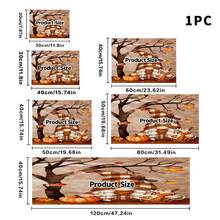 1pc Dish Drying Mat, Coffee Machine Mat, Autumn Pastoral Style Tableware Drying Mat, Dining Table Kitchen Countertop Protector Pad, Maple Leaf & Pumpkin Theme Suitable For Thanksgiving Autumn Atmosphere Decoration, Multi-Purpose Drying Mat, Home Gift, Desktop Decor - XYLSD-1114 - View 13