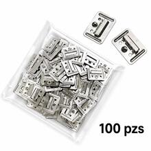 Vmingo WPC PVC Wall Panel Clips 100 Pcs Galvanized Steel Fasteners For Interior Wall Cladding Installation Hidden Fixation Silver - A - View 2