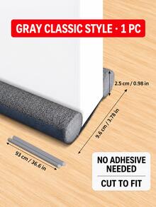1pc Easy To Install Door Bottom Seal Strip, Customizable Thick Foam Strip, Blocks Cold Air In Winter For Warmth Effect, Noise Reduction Up To 50%, Suitable For 30 To 36 Inch Doors, Also Blocks Mosquitoes And Insects, Matte Finish Surface, Suitable For Home And Office, Bedroom, Kitchen - Multicolor - View 6