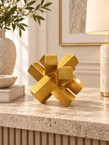1pc Abstract Geometric Knot Sculpture, Modern Minimalist Decorative Object, Contemporary Tabletop Ornament For Living Room, Coffee Table, Bookshelf, Entryway, Office Desk, Shelf Decor, Housewarming Gift - 1PC - View 11